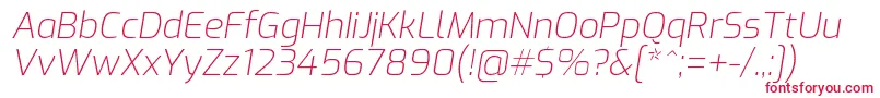 Шрифт ExoExtralightitalic – красные шрифты на белом фоне
