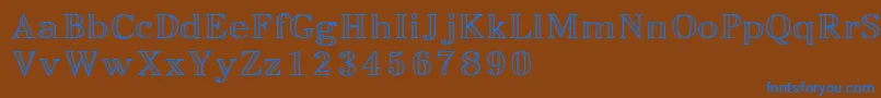 Easyopenface Font – Blue Fonts on Brown Background