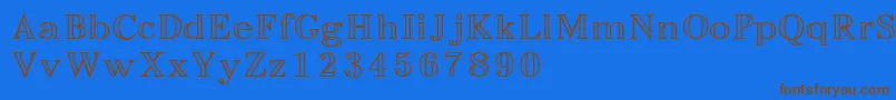 Easyopenface Font – Brown Fonts on Blue Background