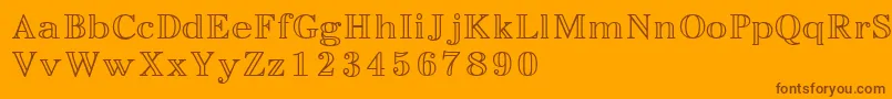 Easyopenface Font – Brown Fonts on Orange Background