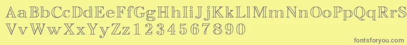 Easyopenface Font – Gray Fonts on Yellow Background
