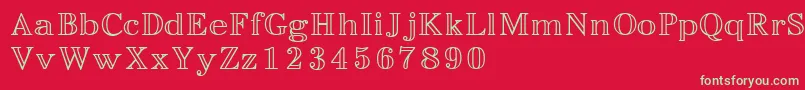 Easyopenface Font – Green Fonts on Red Background