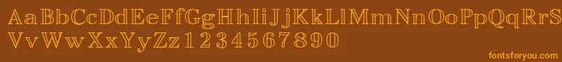 Easyopenface Font – Orange Fonts on Brown Background