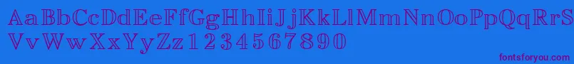 Easyopenface Font – Purple Fonts on Blue Background