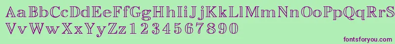 Easyopenface Font – Purple Fonts on Green Background