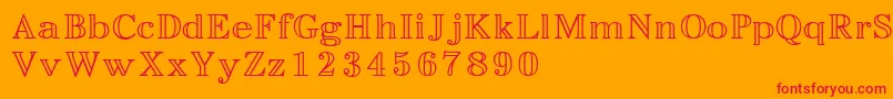 Easyopenface Font – Red Fonts on Orange Background