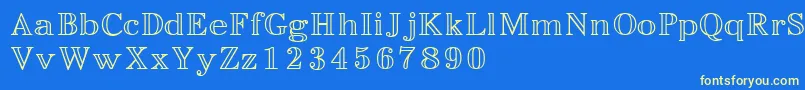 Easyopenface Font – Yellow Fonts on Blue Background