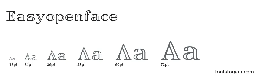 Größen der Schriftart Easyopenface