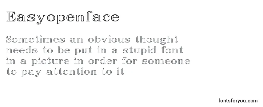 Easyopenface-fontti