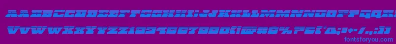 Chicagoexpresshalfital Font – Blue Fonts on Purple Background