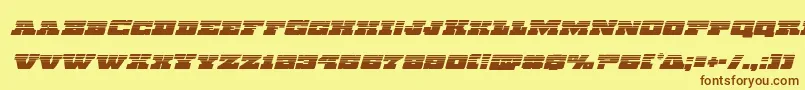 Chicagoexpresshalfital Font – Brown Fonts on Yellow Background