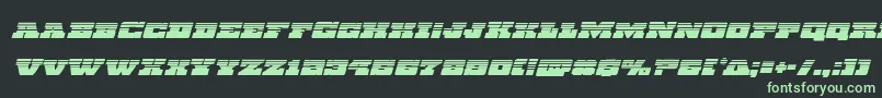 Chicagoexpresshalfital Font – Green Fonts on Black Background