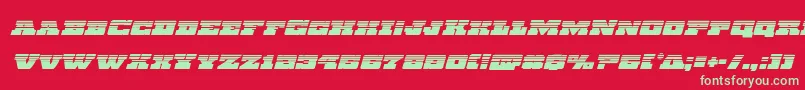 Chicagoexpresshalfital Font – Green Fonts on Red Background