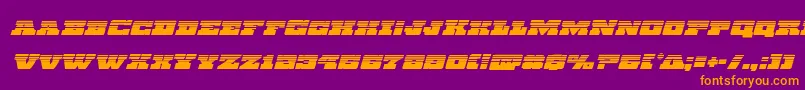 Chicagoexpresshalfital Font – Orange Fonts on Purple Background