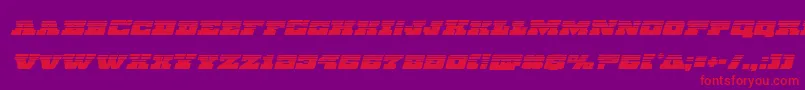 Chicagoexpresshalfital Font – Red Fonts on Purple Background