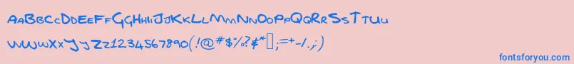 Więcej informacji o czcionce Fgfontfull Czcionka Fgfontfull – niebieskie czcionki na różowym tle