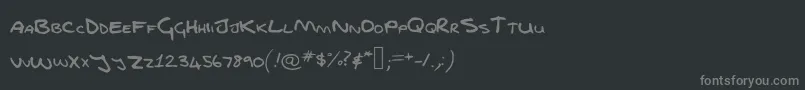 fuente Fgfontfull – Fuentes Grises Sobre Fondo Negro
