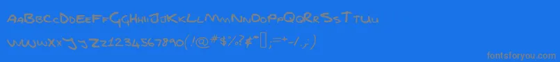 Fgfontfull Font – Gray Fonts on Blue Background