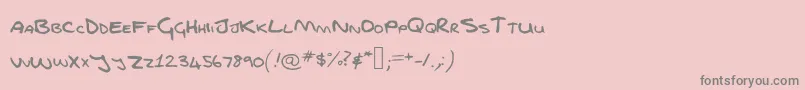 Fgfontfull Font – Gray Fonts on Pink Background