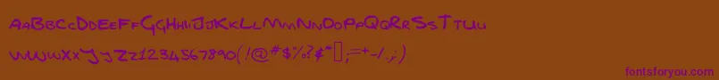 Fonte Fgfontfull – fontes roxas em um fundo marrom