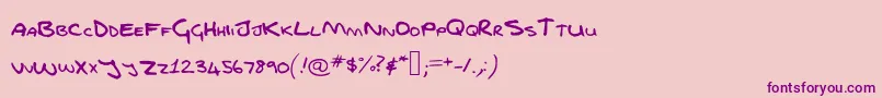 Fgfontfull-fontti – violetit fontit vaaleanpunaisella taustalla