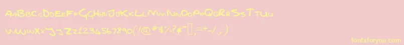 フォントFgfontfull – 黄色のフォント、ピンクの背景