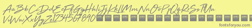 HighTideDemo Font – Gray Fonts on Yellow Background