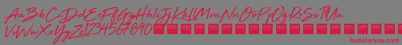 HighTideDemo Font – Red Fonts on Gray Background