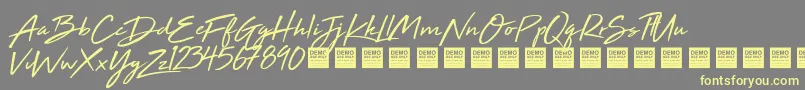 HighTideDemo Font – Yellow Fonts on Gray Background