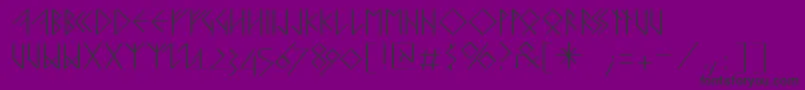 Runishquillmk Font – Black Fonts on Purple Background