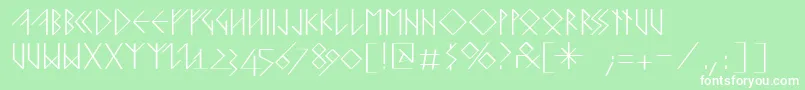Runishquillmk Font – White Fonts on Green Background