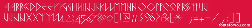 Runishquillmk Font – White Fonts on Red Background