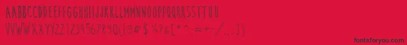 CuteCartoon Font – Black Fonts on Red Background
