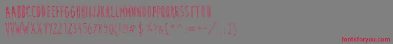 CuteCartoon Font – Red Fonts on Gray Background