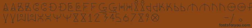 DosAmazigh1 Font – Black Fonts on Brown Background