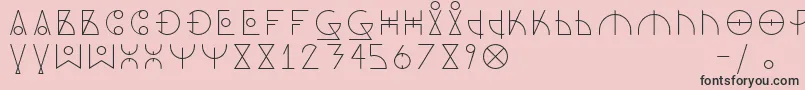 DosAmazigh1-Schriftart – Schwarze Schriften auf rosa Hintergrund