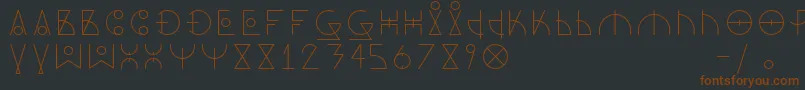 DosAmazigh1 Font – Brown Fonts on Black Background
