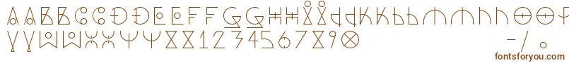 Шрифт DosAmazigh1 – коричневые шрифты на белом фоне