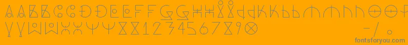 Шрифт DosAmazigh1 – серые шрифты на оранжевом фоне