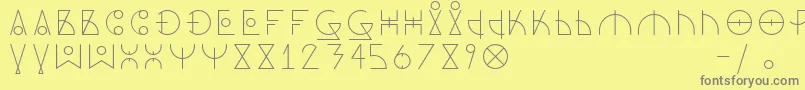 DosAmazigh1 Font – Gray Fonts on Yellow Background