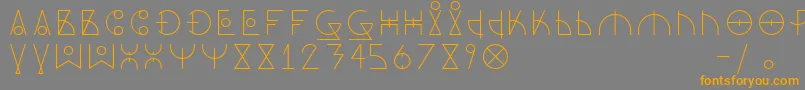 DosAmazigh1 Font – Orange Fonts on Gray Background