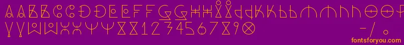 DosAmazigh1 Font – Orange Fonts on Purple Background