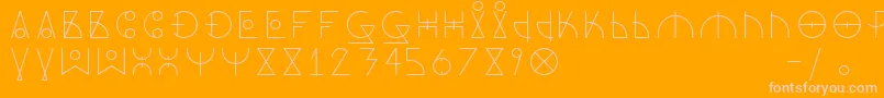 DosAmazigh1 Font – Pink Fonts on Orange Background