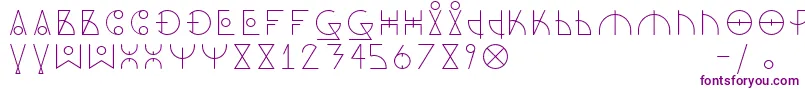 DosAmazigh1 Font – Purple Fonts on White Background