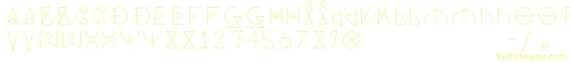 DosAmazigh1-Schriftart – Gelbe Schriften