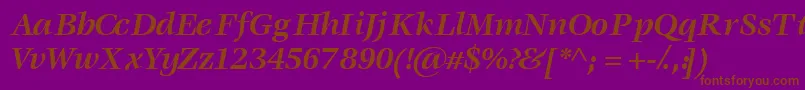 Voracessk ffy Font – Brown Fonts on Purple Background