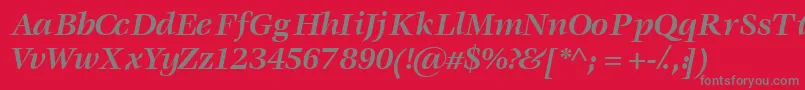 Voracessk ffy Font – Gray Fonts on Red Background