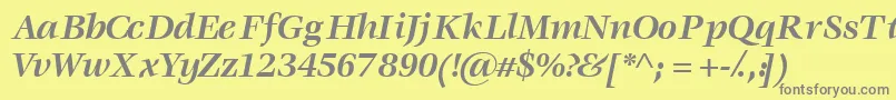 Voracessk ffy Font – Gray Fonts on Yellow Background