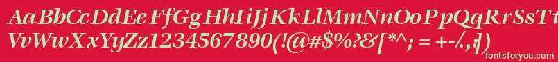 Voracessk ffy Font – Green Fonts on Red Background