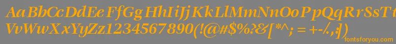 Voracessk ffy Font – Orange Fonts on Gray Background